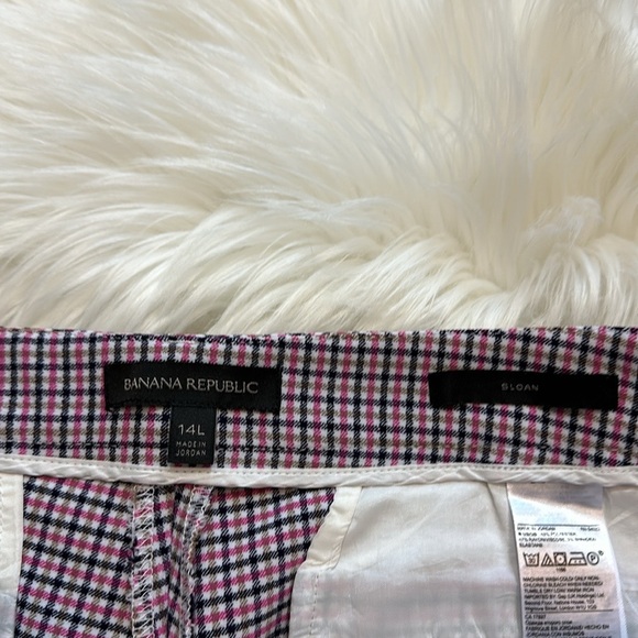 Banana Republic Sloan Pants in Pink Tattersall Plaid - Picture 6 of 7